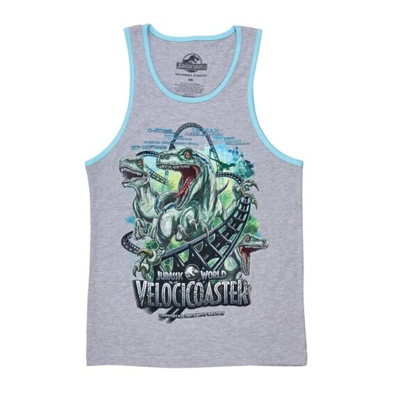 Universal Studios Orlando Jurassic World Velocicoaster Ringer Tank Top Adult SM - Picture 1 of 8